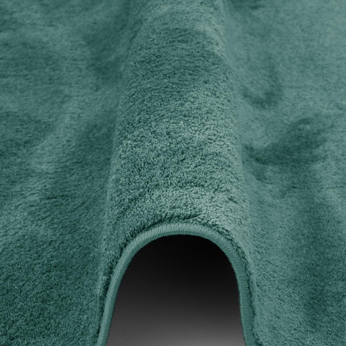 HOCHFLOR LANGFLOR TEPPICH SUPER SOFT MELIA RUND - Mintgrün, Textil (120/120cm) - Pergamon