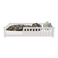 KINDERBETT Naya weiß mit Matratze 90x200 cm - Weiß, Holz (90/200cm) - Juskys