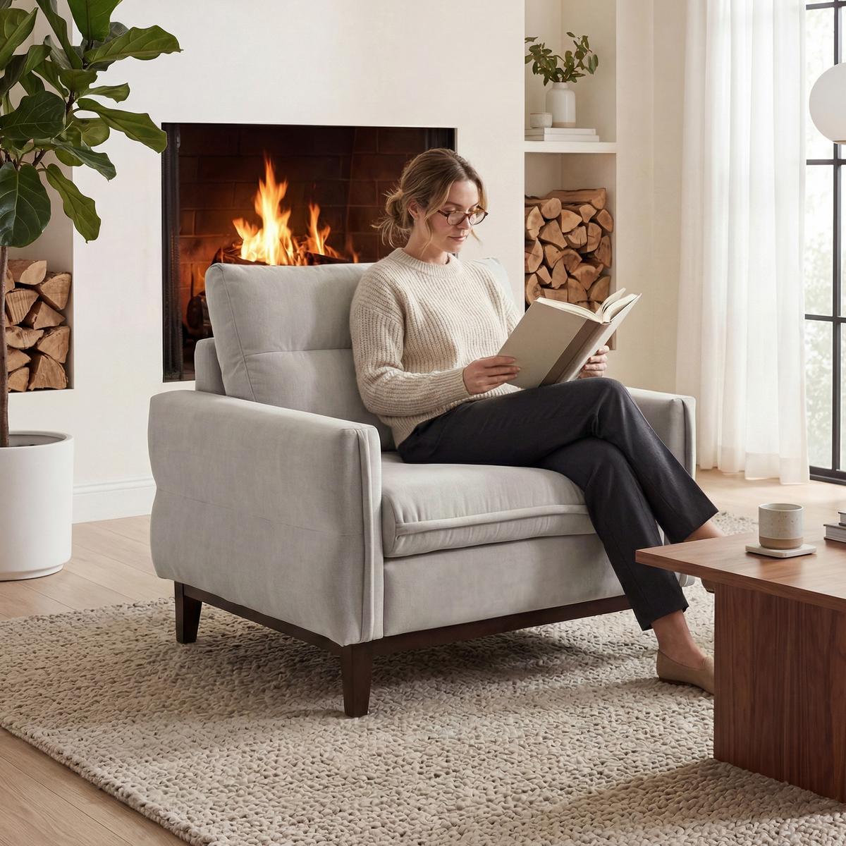 SESSEL Belweder, 94 cm, Beige, Velourstoff - Wengefarben/Beige, Holz/Textil (94/95/94cm) - Beautysofa