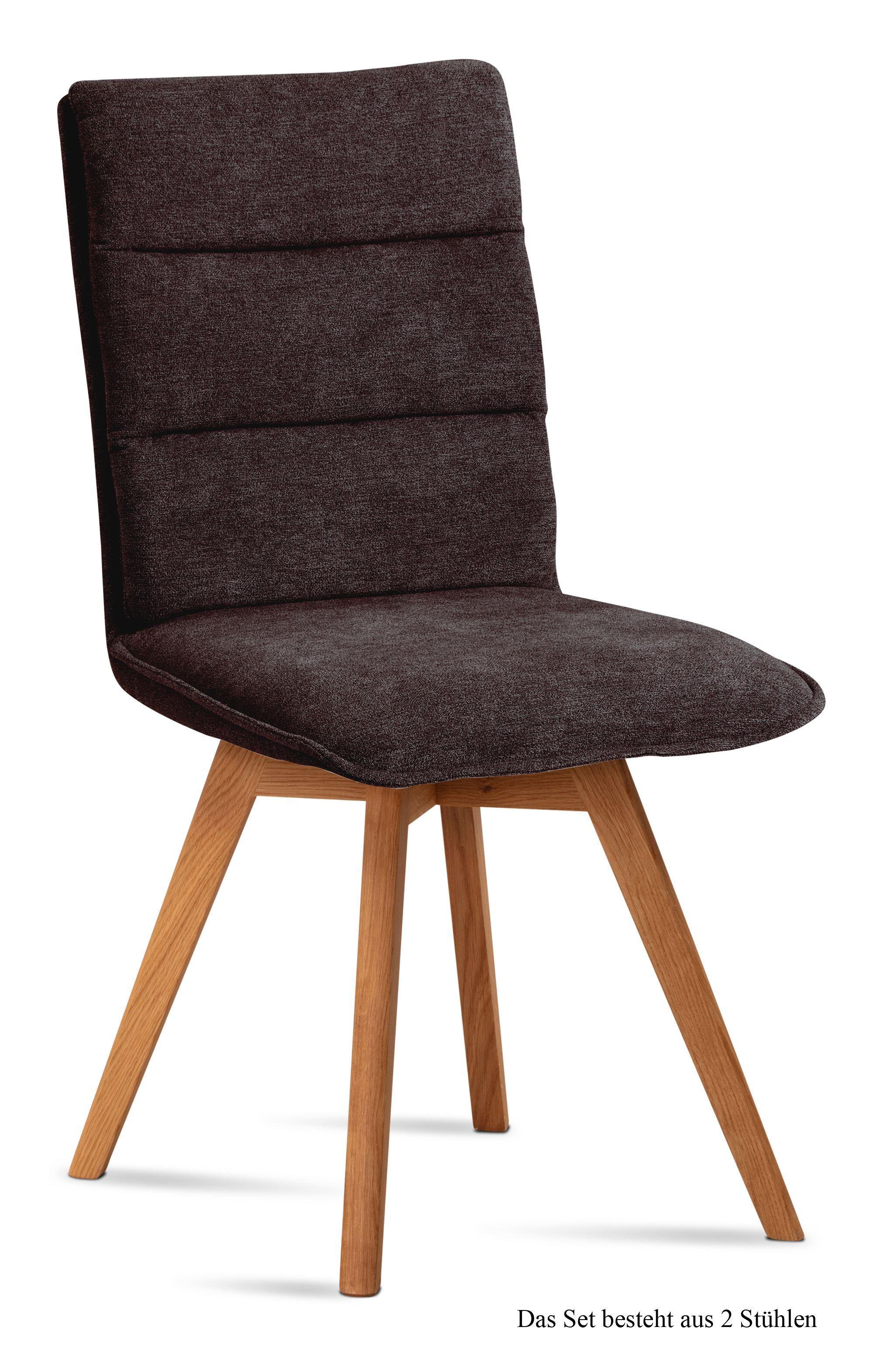 ESSZIMMERSTUHL (2er-Set) Dobra 47x92x60 Eiche geölt/Espresso - Eichefarben/Dunkelbraun, Kunststoff (60/92/47cm) - 58aufmkessel