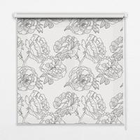 INNENROLLO - Fensterrollo - Rollo - 70x140 cm - Gezeichnete Rosen - Grau, Kunststoff (70/140/0.5cm) - TULUP
