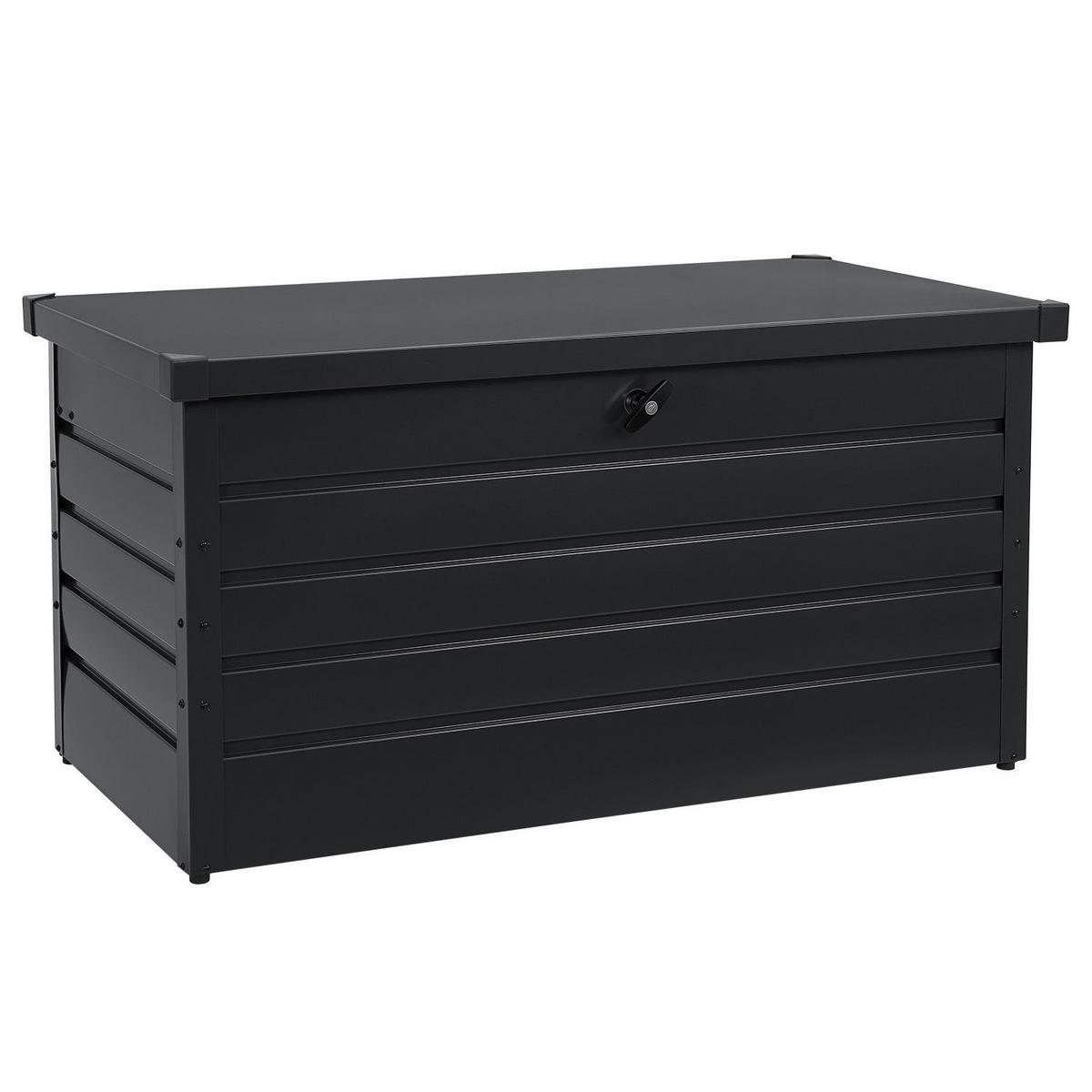 AUFBEWAHRUNGSBOX Limani anthrazit - Grau, Metall (120/63/53cm) - Juskys