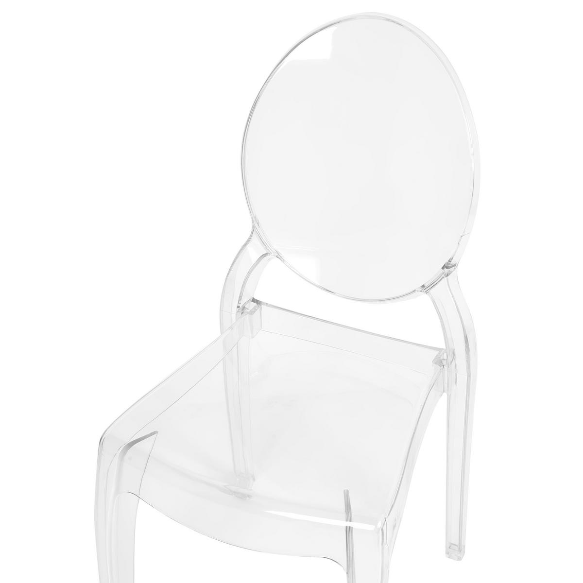 ESSZIMMERSTUHL 4er-Set Transparent Merton - Transparent, Kunststoff (55/95/55cm) - Beliani