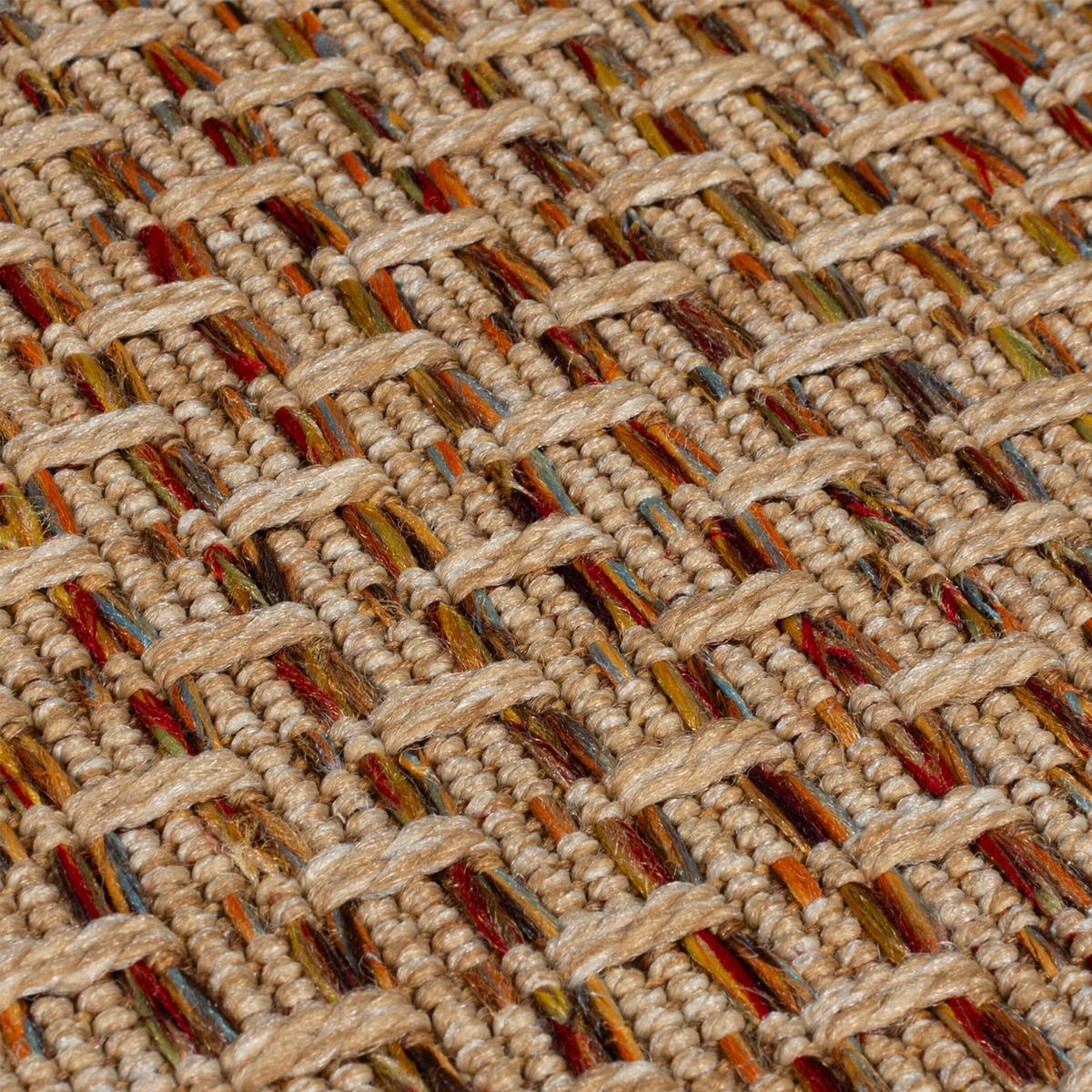 OUTDOORTEPPICH Waschbar CLYST, mit Rautenmuster, Natur-Terrakotta, 200 x 290 cm - Braun, Textil (200/290cm) - KADIMA DESIGN