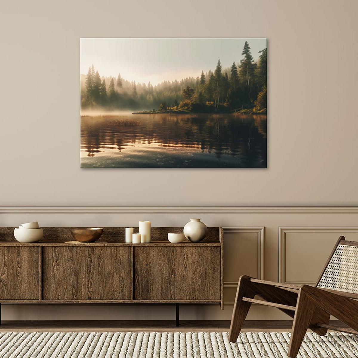 KUNSTDRUCK Grün 90/60 cm - Grün, Textil (90/60cm) - KUNSTLOFT