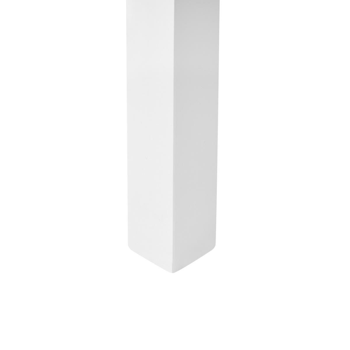 ESSTISCH Weiß 120/75 cm Pappelholz Barlee - Weiß, Holz (120/75/73cm) - Beliani