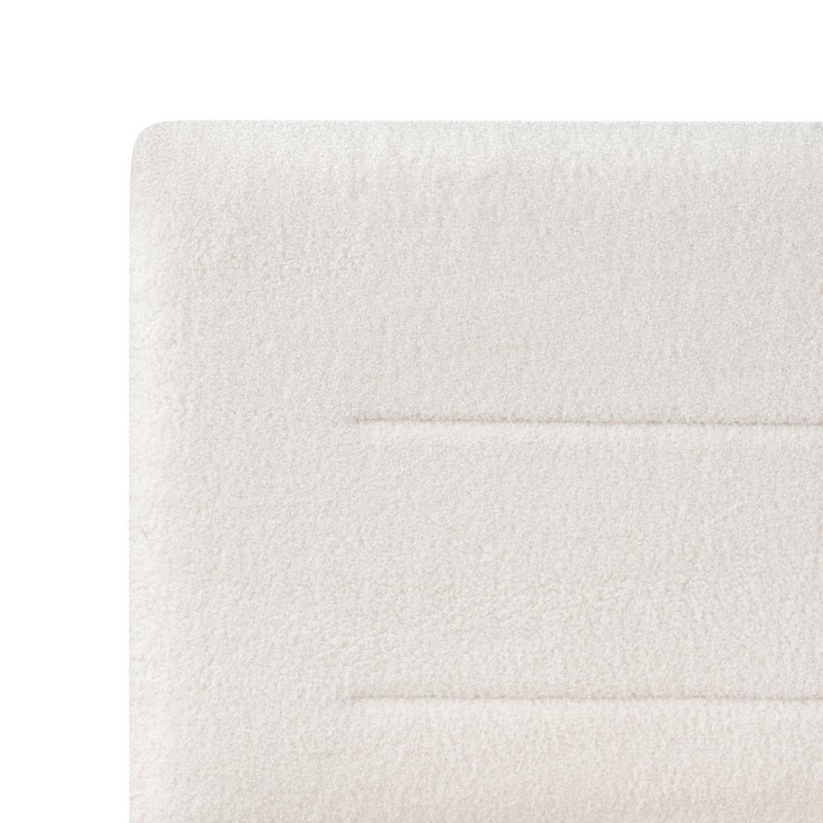 BETT mit Stauraum 140/200 Bouclé Cremeweiß Massognes - Creme, Textil (140/200cm) - Beliani