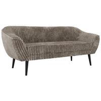 3-SITZER-SOFA PIRS - Hellbraun Cord - Schwarze Beine - Hellbraun/Schwarz, Holzwerkstoff/Textil (180/75/74cm) - MKS