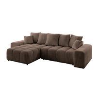 ECKSOFA Ottomane links ENIL-L 297x189x68 Braun Velours - Braun, Holzwerkstoff/Kunststoff (297/189cm) - ALTDECOR