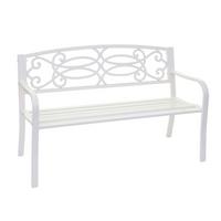 GARTENBANK Weiß - Weiß, Metall (127/87/58cm) - MCW