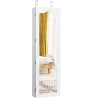 SCHMUCKSCHRANK 120cm Weiß - Weiß, Holz (37/120/12cm) - COSTWAY