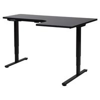 SCHREIBTISCH 160x60 cm elektrisch Schwarz Destines - Schwarz, Holzwerkstoff (109/160/60cm) - Beliani