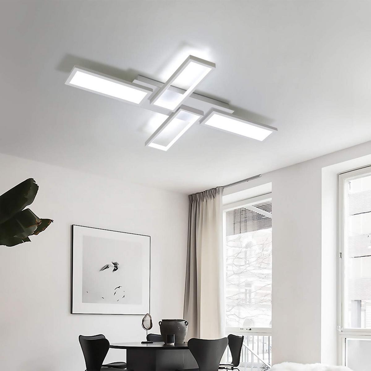 LED DECKENLEUCHTE Creglingen 82.7/54.5/5.6 - Weiß, Metall (82.7/54.5/5.6cm) - Nettlife