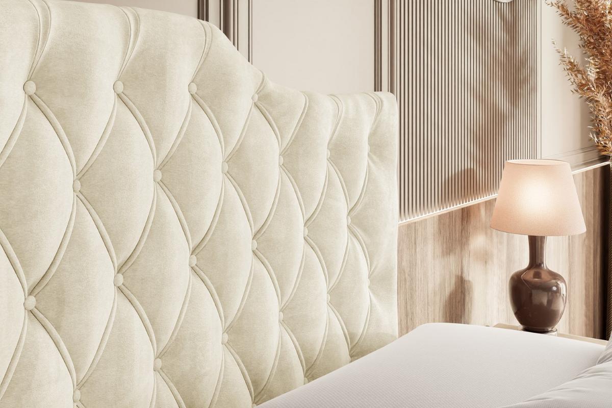 BOXBETT mit Matratze H4 und Lattenrost - VILA-1 - 140x200 cm - H4 - Beige - Beige, Holzwerkstoff (140/200cm) - ALTDECOR