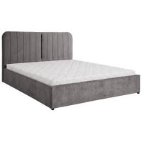 POLSTERBETT Livre mit Schaumstoffmatratze 10 cm, mit Bettkasten, 160x200 cm, Chenille-Stoff, Dunkelgrau - Dunkelgrau, Textil (160/200cm) - Beautysofa