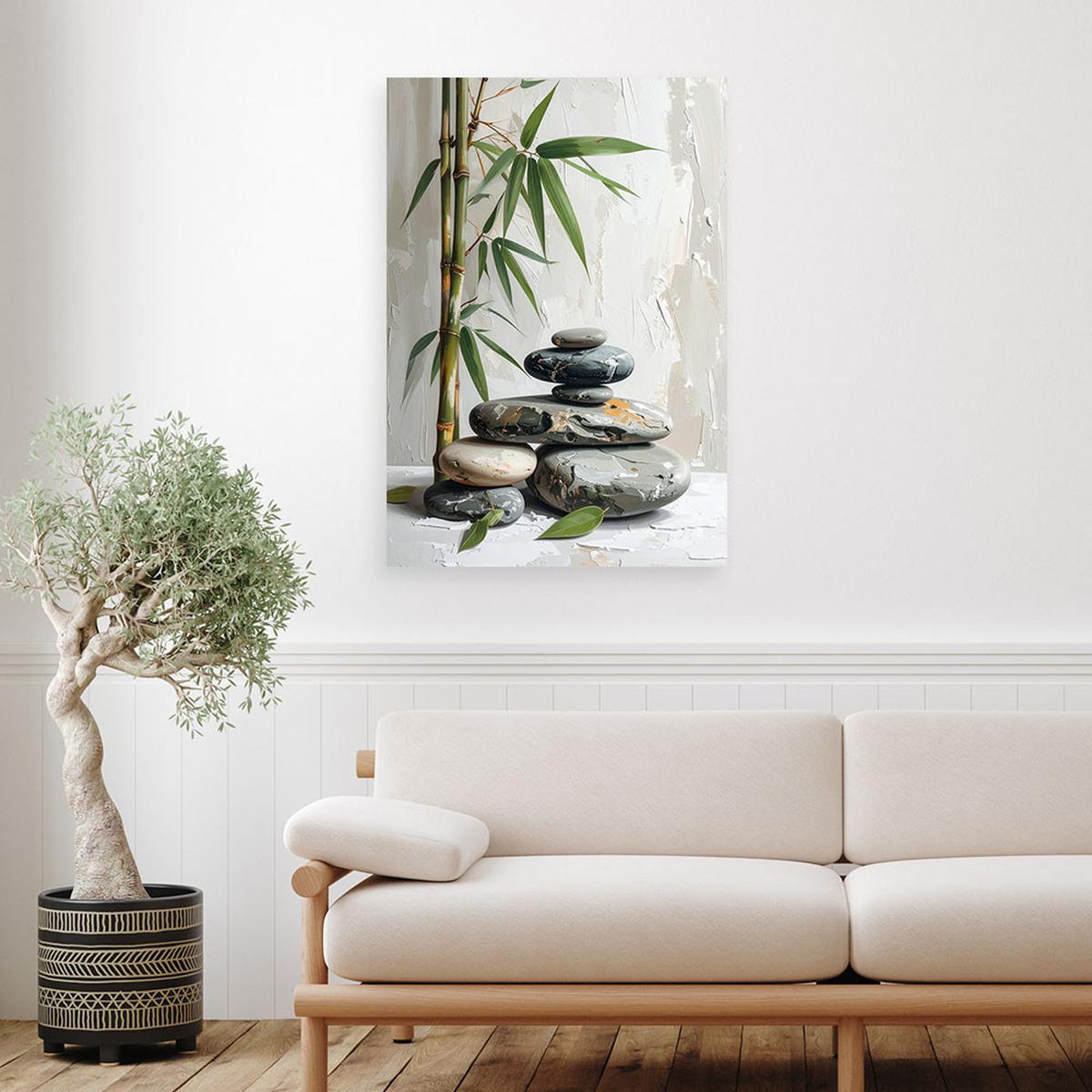 LEINWANDBILD Zen und Orientalisch 70x100cm - Grau, Textil (70/100cm) - Feeby
