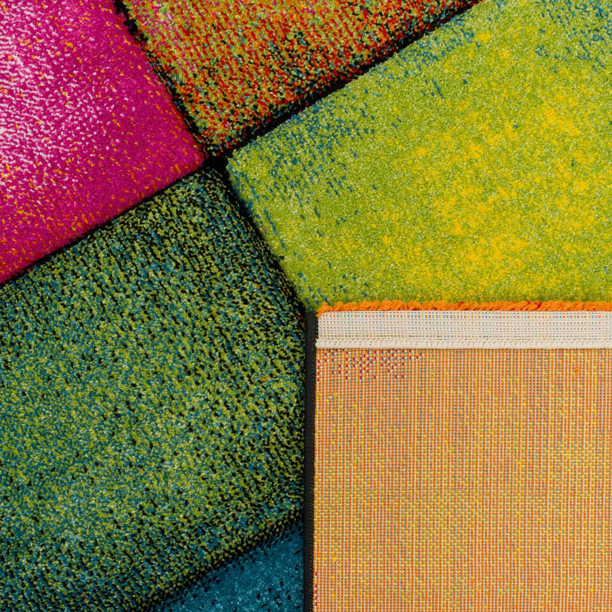KURZFLORTEPPICH, kariert, Florhöhe 12 mm, Mehrfarbig, 120 x 170 cm - Multicolor, Textil (170/120cm) - KADIMA DESIGN