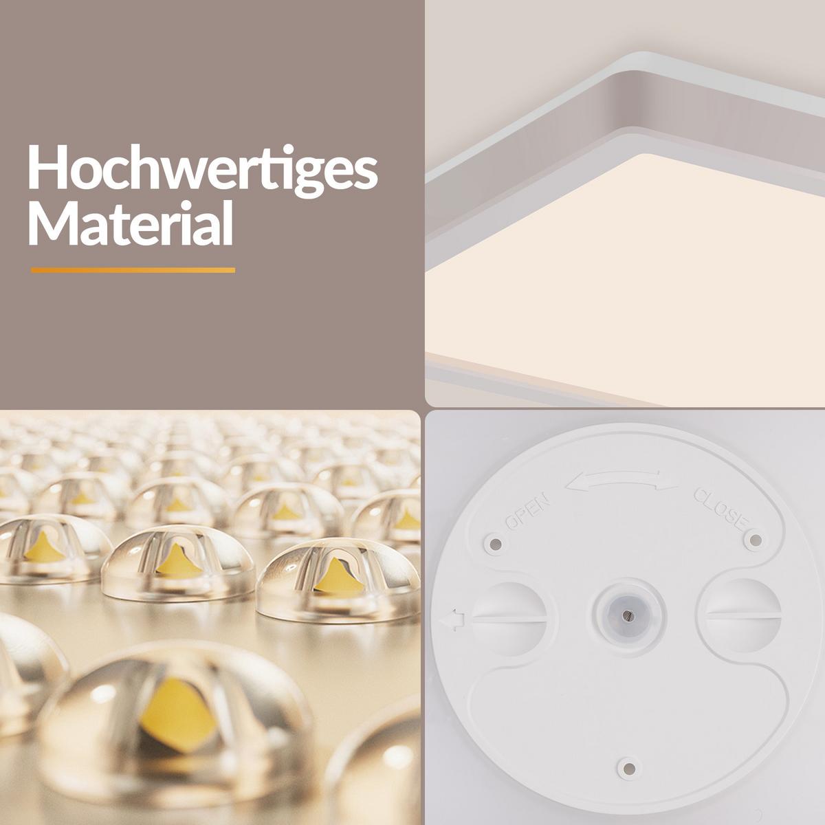 LED DECKENLEUCHTE Kryth 58/20/3 cm - Weiß, Kunststoff (58/20/3cm) - ZMH