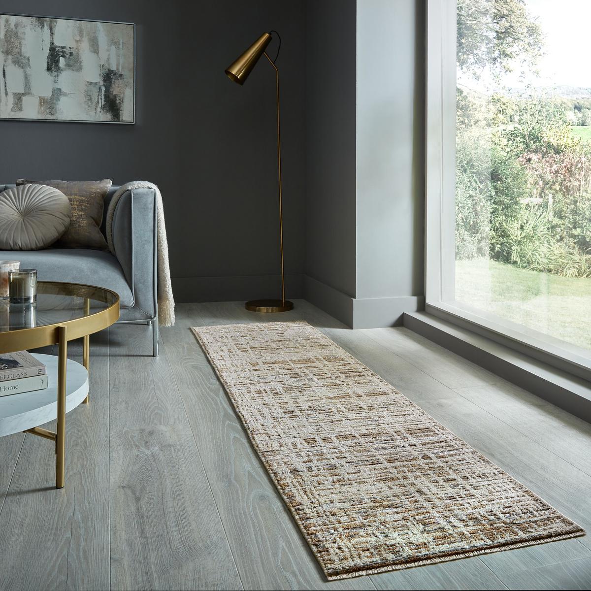TEPPICH ADUR, geometrisch, Erdtöne, 60 x 230 cm - Braun, Textil (230/60cm) - KADIMA DESIGN