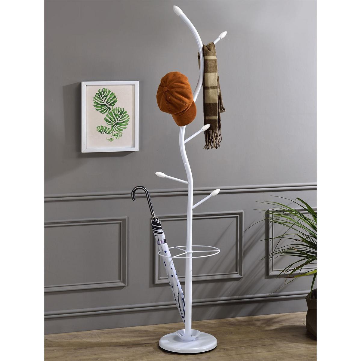 KLEIDERSTÄNDER TRIANA weiß - Weiß, Metall (30/185/30cm) - IDIMEX