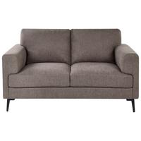 2-SITZER-SOFA Stoff Braun Lousto - Schwarz/Braun, Textil (156/85/65cm) - Beliani