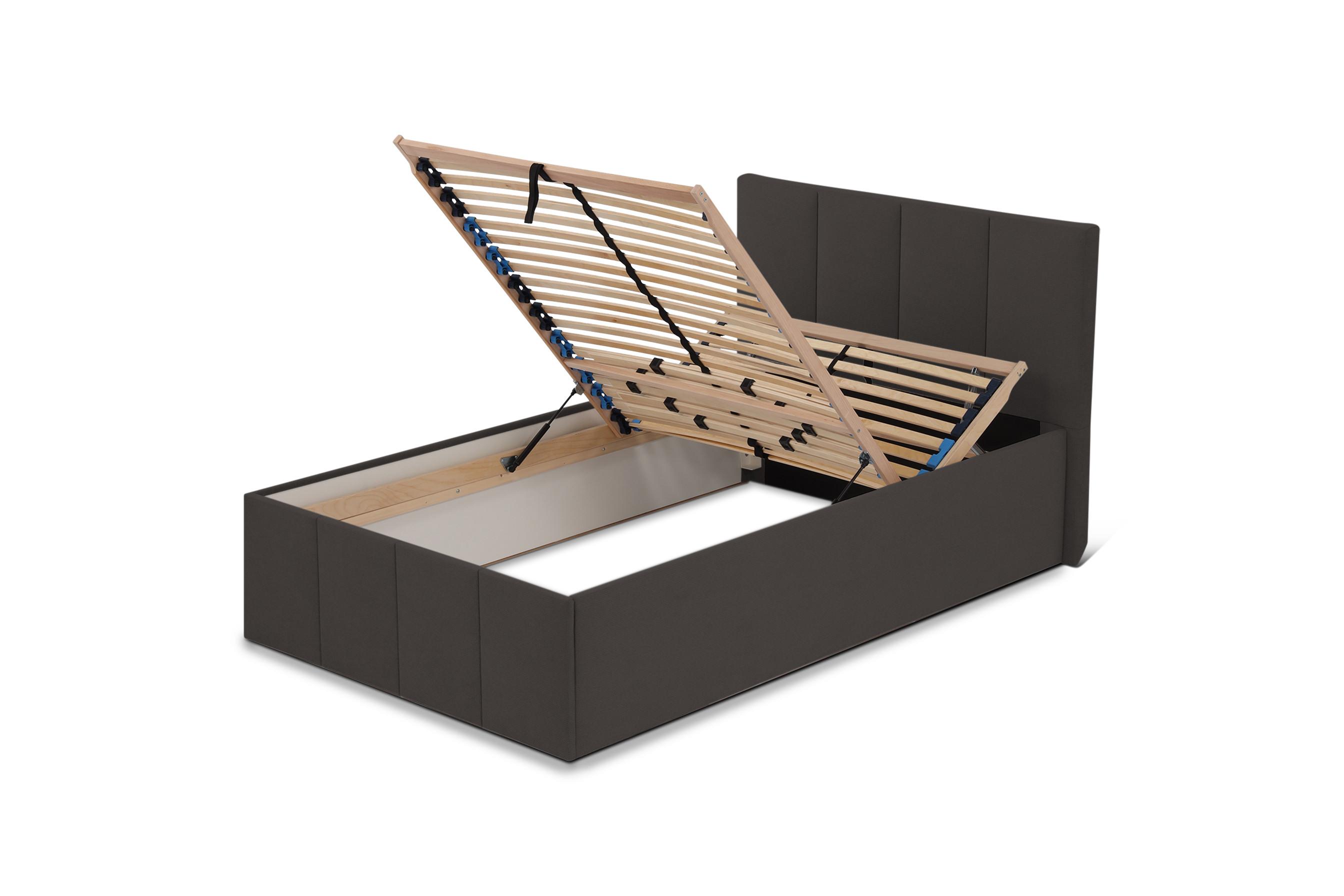 POLSTERBETT Dalas Anthrazit 120 x 200 x 40 cm Bettkasten Mit hochwertiger Matratze H2 (bis 100 kg) und Lattenrost - Anthrazit, Holz (120/200cm) - Halmon Schlafkomfort Betten 