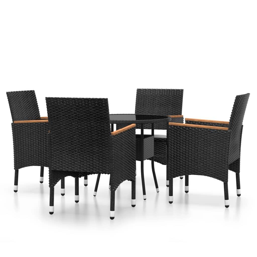 GARTENSET Yangco 5-teilig - Schwarz, Metall - Nettlife