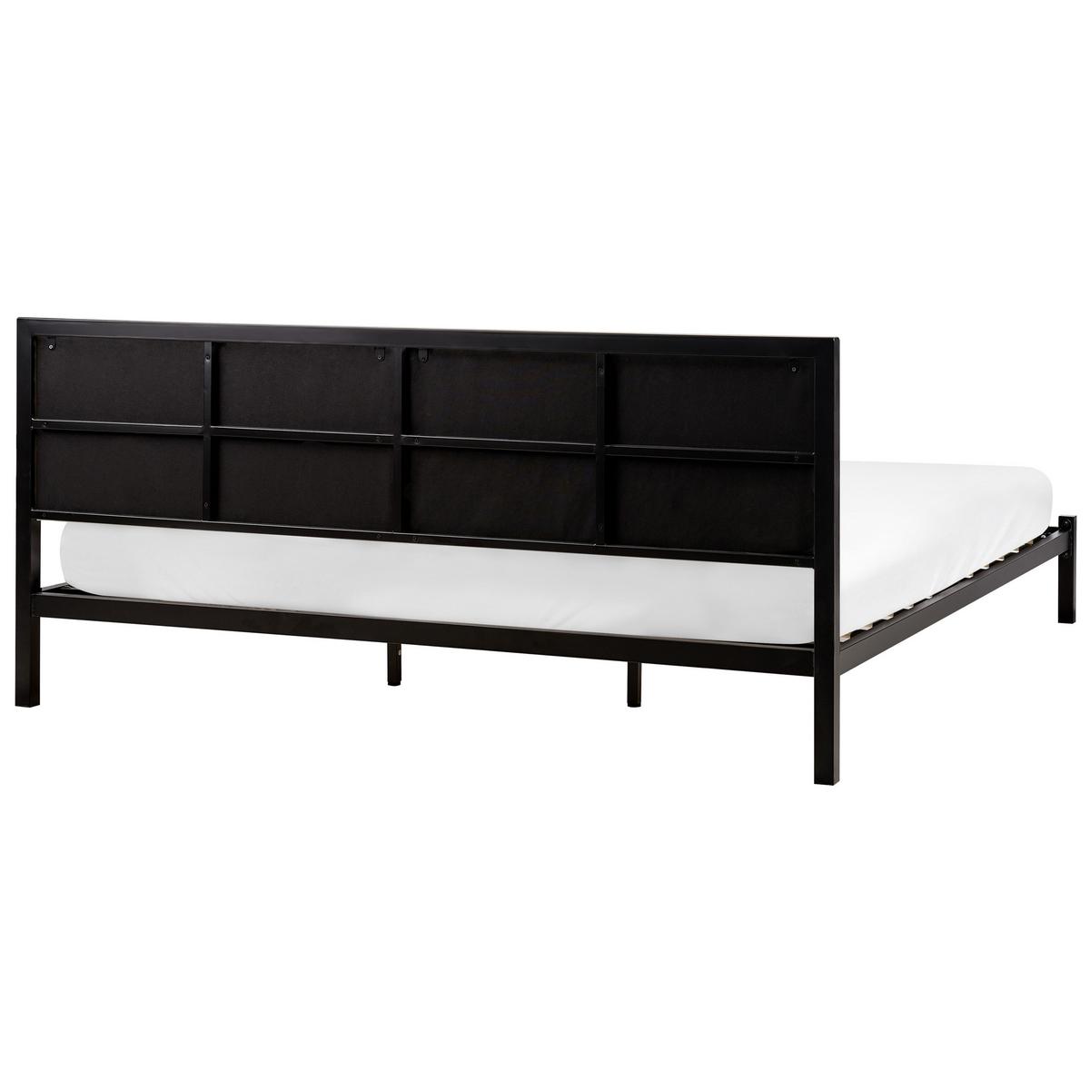 BETT mit Lattenrost 180x200 cm Schwarz Clamart - Schwarz, Metall (180/200cm) - Beliani