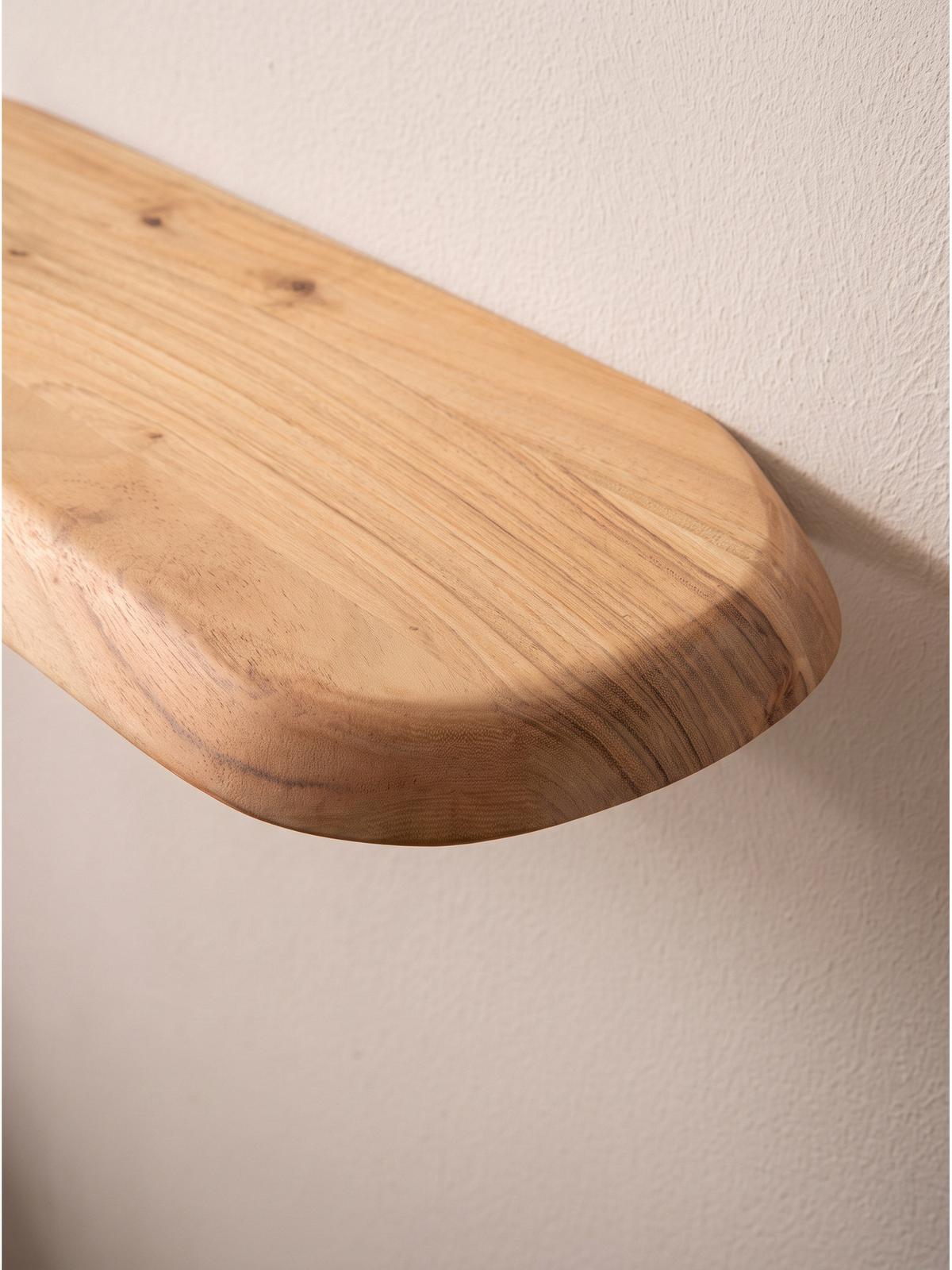 WANDREGAL ARANDA, Akazie Massivholz, handgefertigt, 40 x 20 x 3 cm - Akaziefarben, Holz (40/3/20cm) - KADIMA DESIGN