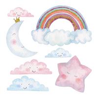 WANDAUFKLEBER 130x178cm - Der Himmel bei Nacht - Multicolor, Kunststoff (130/178/0.1cm) - Wallfluent