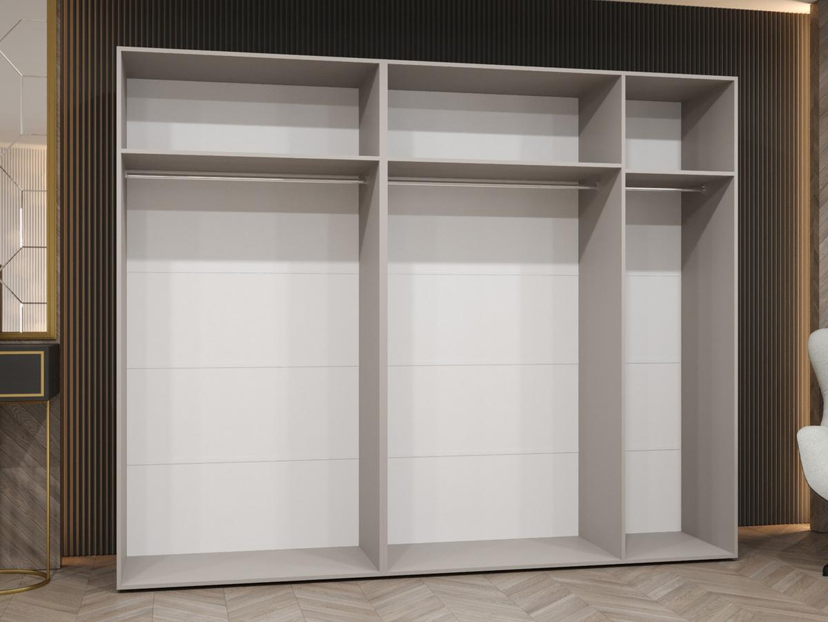 DREHTÜRENSCHRANK Mila II 250 - Goldfarben/Nussbaumfarben, Holzwerkstoff/Kunststoff (250/202/52cm) - MIRJAN24