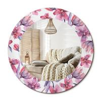 SPIEGEL Rund Ø 50 cm mit Aufdruck - Pink, Glas (50/50/0.4cm) - Wallfluent