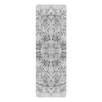 WANDGARDEROBE - Mandala Aquarell Ornament Muster Schwarz, Weiß 34/105 cm - Schwarz, Holzwerkstoff (34/105/1.6cm) - Bilderwelten