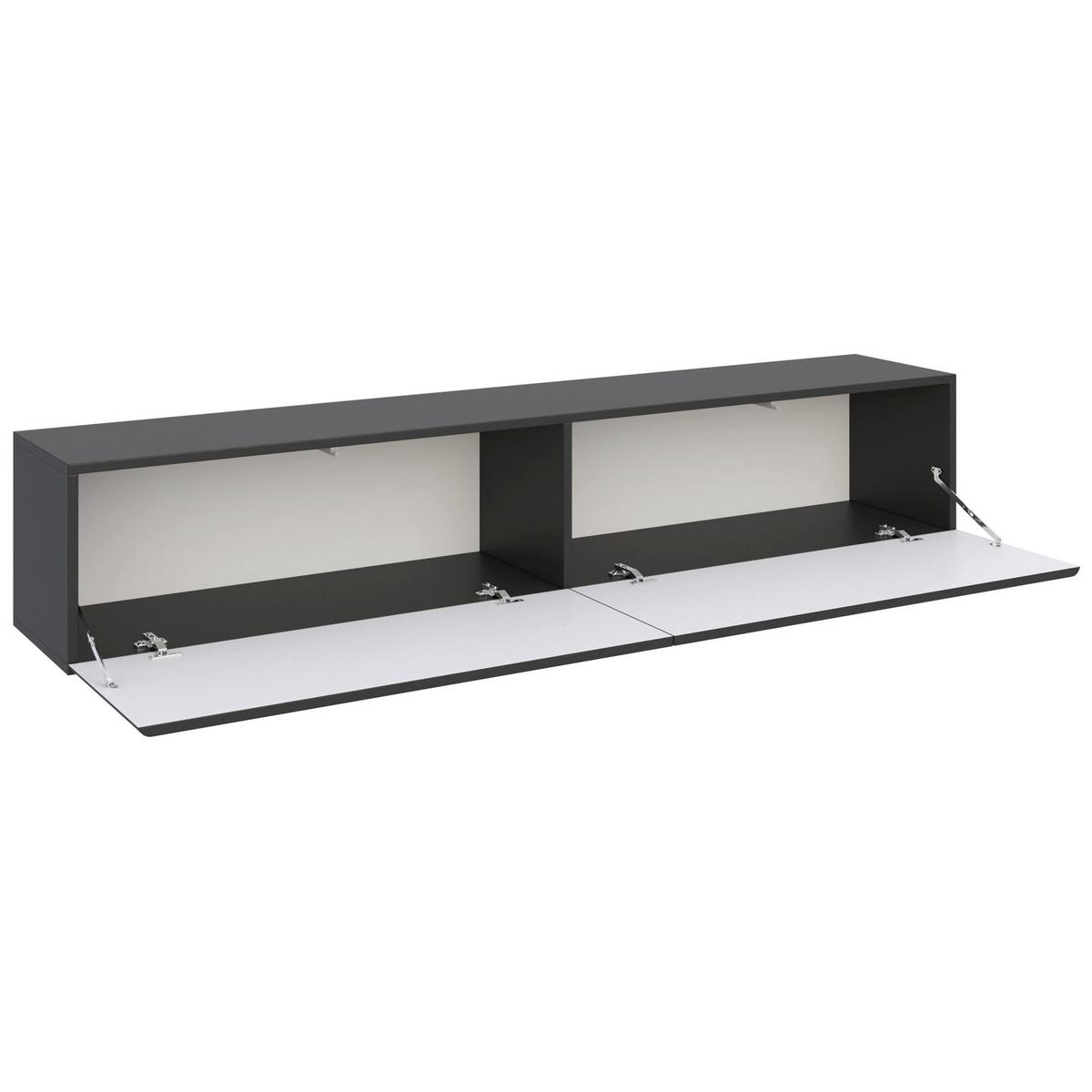 TV-HÄNGEBOARD Olio SCHWARZ 175 CM - Schwarz, Holzwerkstoff (175/28.4/31.6cm) - Selsey