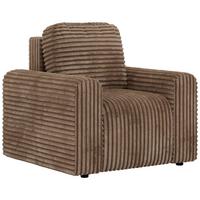 SESSEL NESSARO - Braun Cord - Schwarz/Braun, Kunststoff/Textil (96/94/90cm) - MKS