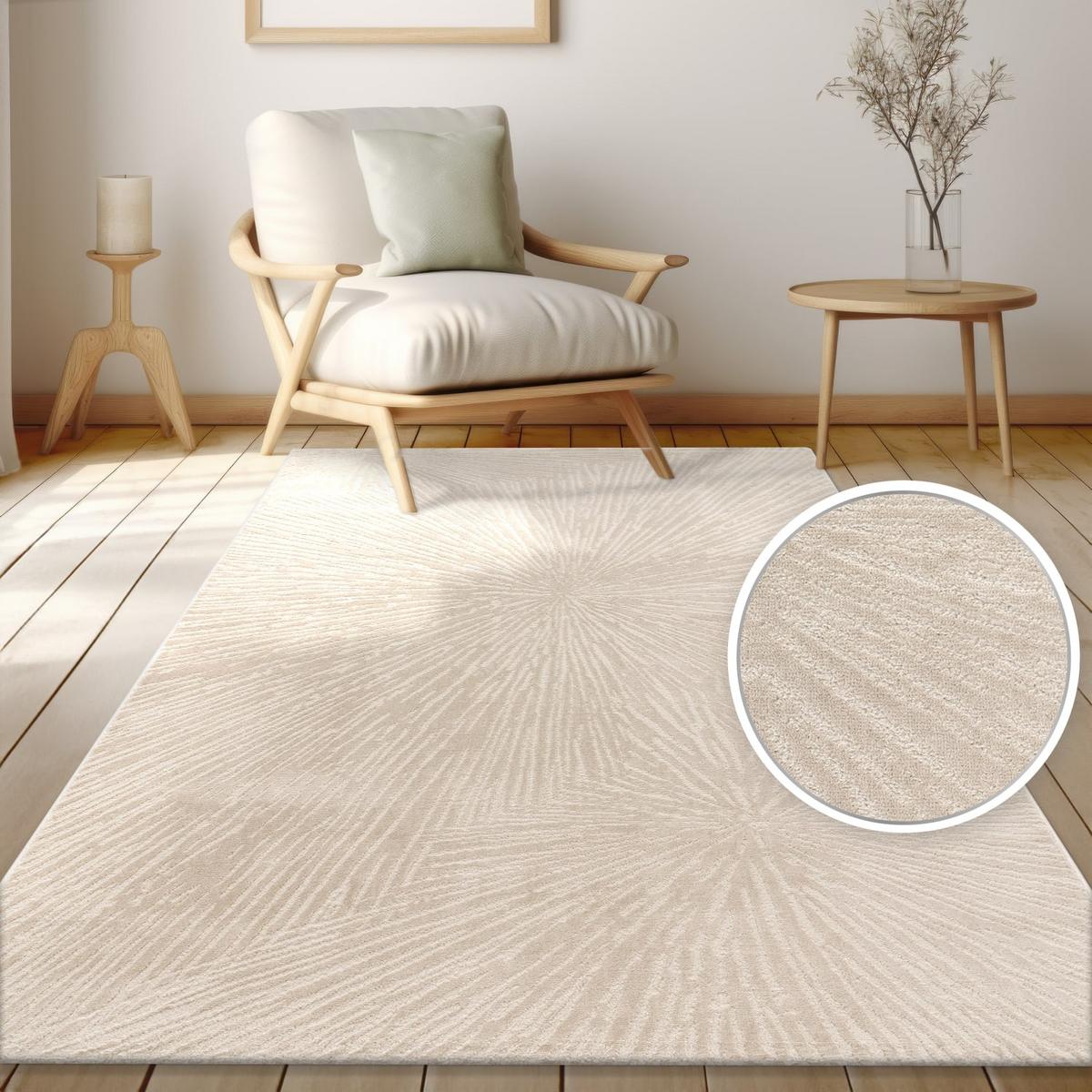 KURZFLORTEPPICH, einfarbig, aus Polypropylen, Florhöhe 9 mm, Beige, 80 x 150 cm - Beige, Textil (150/80cm) - KADIMA DESIGN