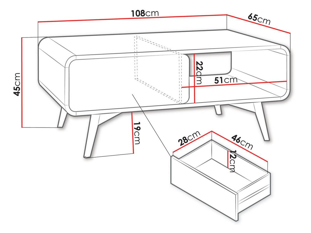 COUCHTISCH Helion L108 - Nussbaumfarben, Holz/Holzwerkstoff (108/65/45cm) - MIRJAN24