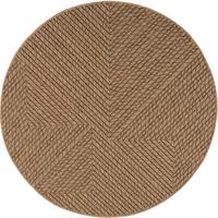 TEPPICH Outdoor ARLBERG in Beige, in Jute-Optik, aus Polypropylen, Ø 80 cm - Beige, Textil (80/80cm) - KADIMA DESIGN