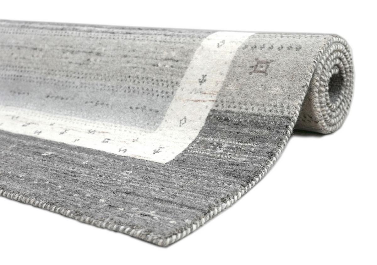 HANDWEBTEPPICH Memu 200x300 cm - Silberfarben, Textil (200/300cm) - THEKO