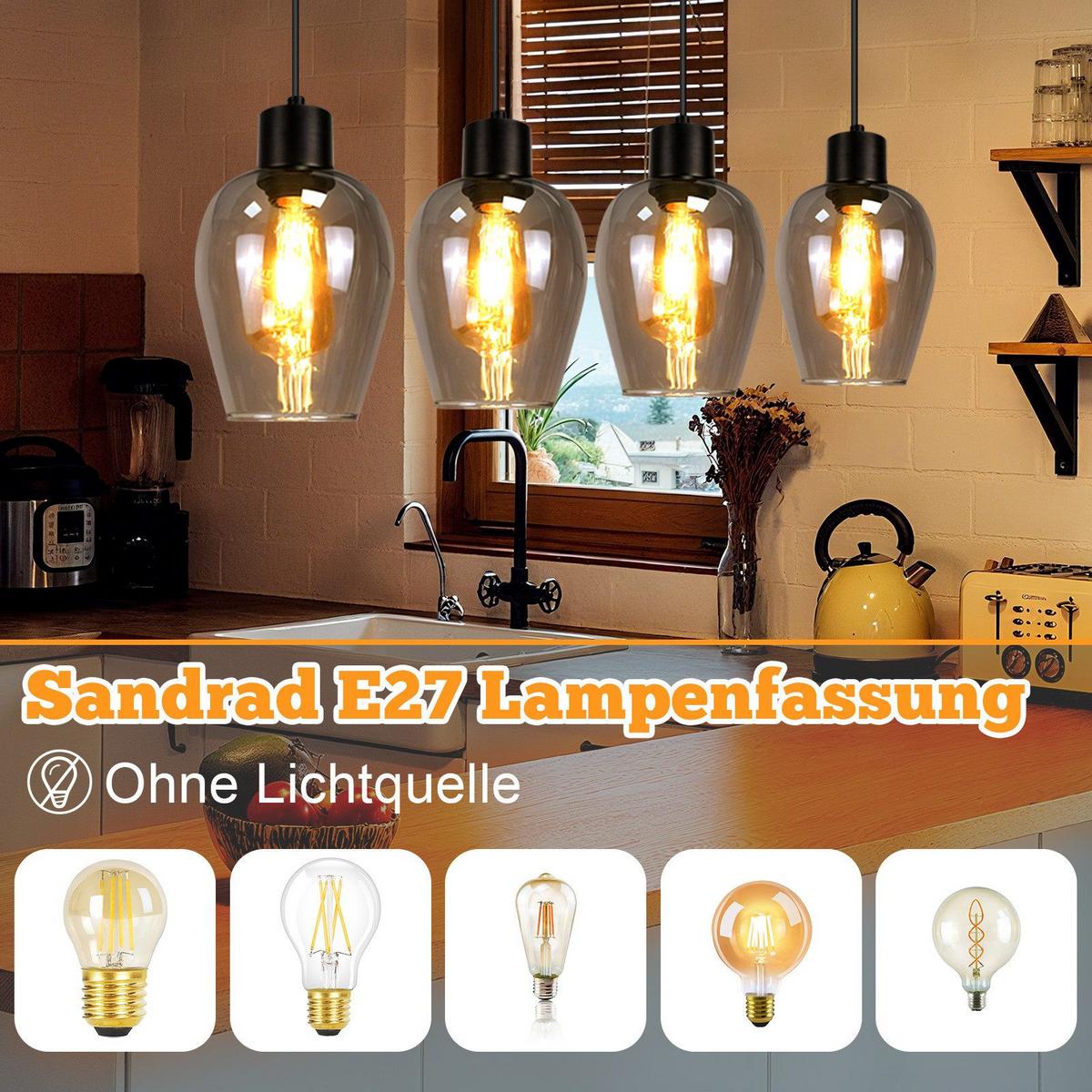 PENDELLEUCHTE BIRTHA Ⅲ 70/5/120 cm - Schwarz, Metall (70/5/120cm) - Nettlife