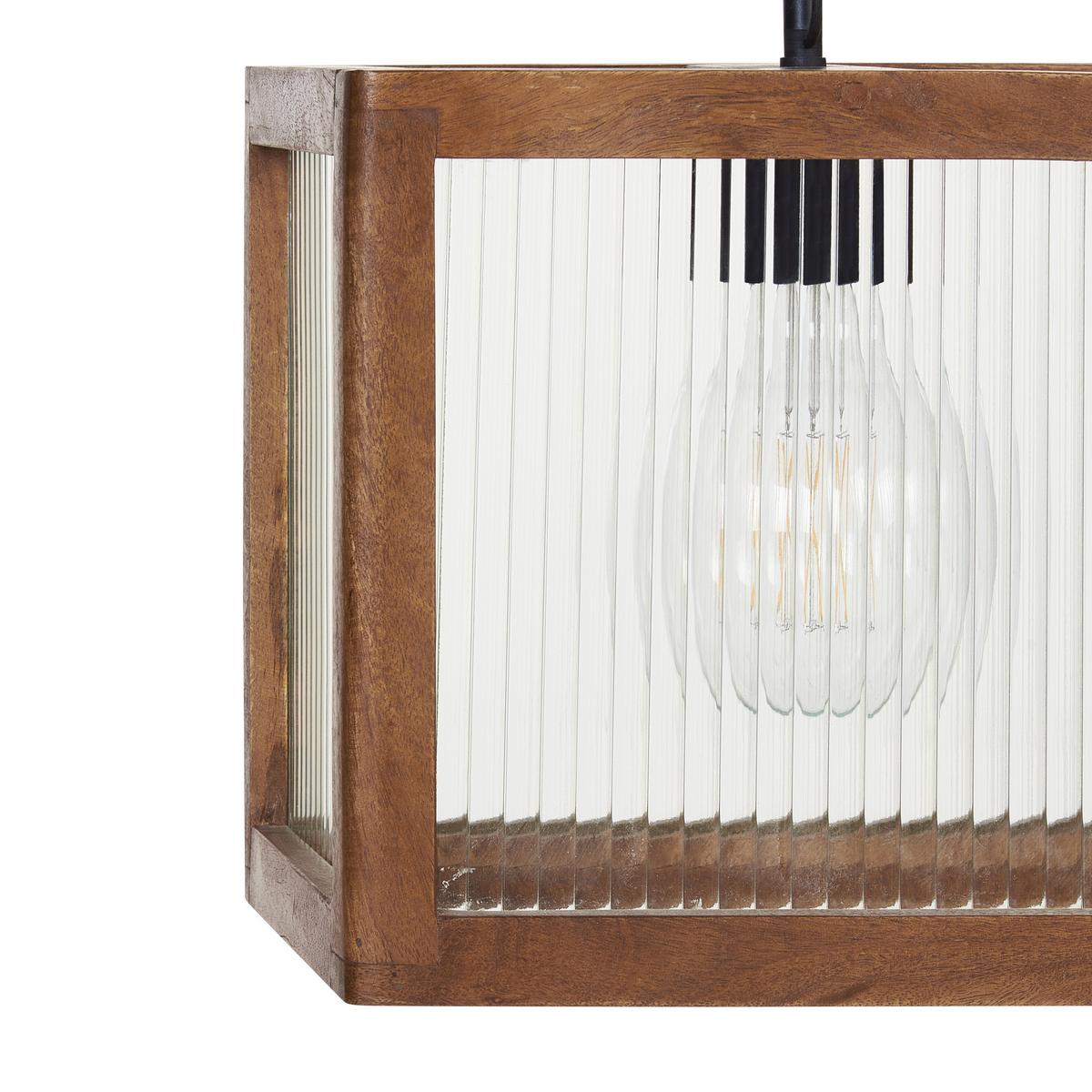 HÄNGELEUCHTE Penna 25/65/151 cm - Hellbraun, Holz (25/65/151cm) - Beliani
