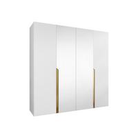 DREHTÜRENSCHRANK Mila II 200 - Goldfarben/Schwarz, Holzwerkstoff/Kunststoff (200/202/52cm) - MIRJAN24
