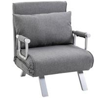 SCHLAFSESSEL 3-IN-1 mit Kissen grau - Hellgrau, Kunststoff (69/80/65cm) - HOMCOM
