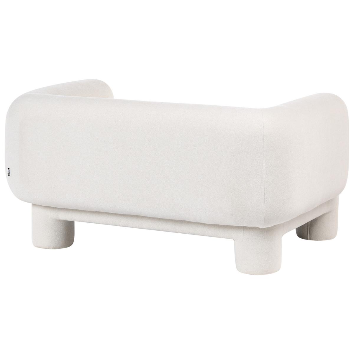 SOFA-SET 6-Sitzer Stoff Weiß Hogbo - Weiß, Textil (180/73/93cm) - Beliani