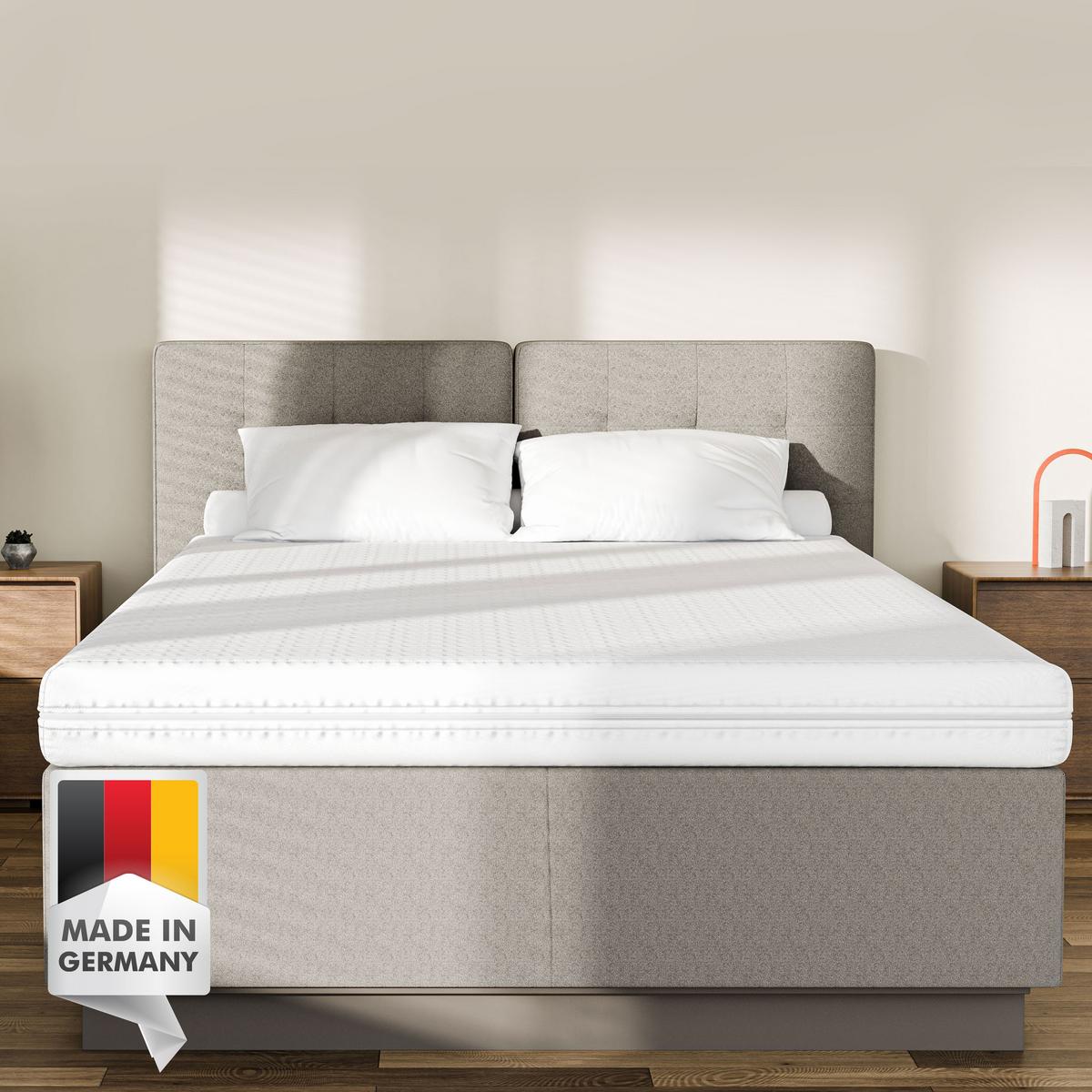 KALTSCHAUMMATRATZE H2 H3 140x200 cm – 7 Zonen Matratze ca. 15 cm – Rollmatratze mit waschbarem Bezug - Weiß, Textil (140/200cm) - Mister Sandman