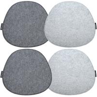 STUHLKISSEN 4er Set 40/37 cm Filz, Grau - Grau, Kunststoff (40/37/1cm) - Dunedesign