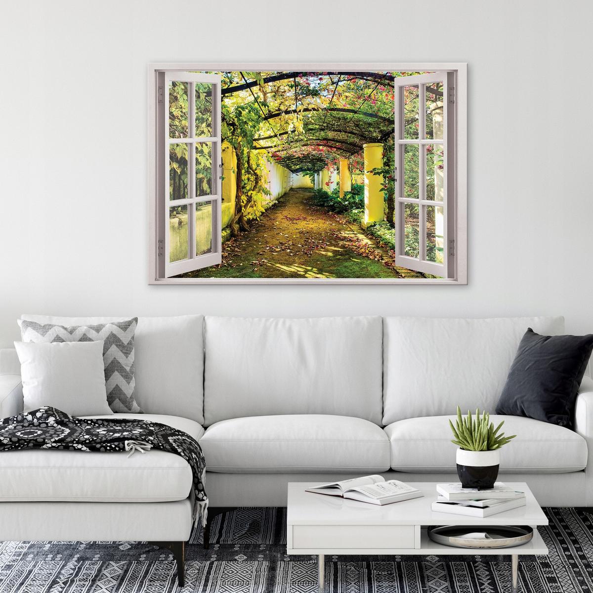 BILDER auf Leinwand Garten Natur Modern 100x70 - Multicolor, Holzwerkstoff (100/70cm) - Wallarena