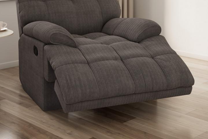 Relaxsessel dunkelgrau Relaxfunktion Schaukelfunktion Verstellbarkeit manuell