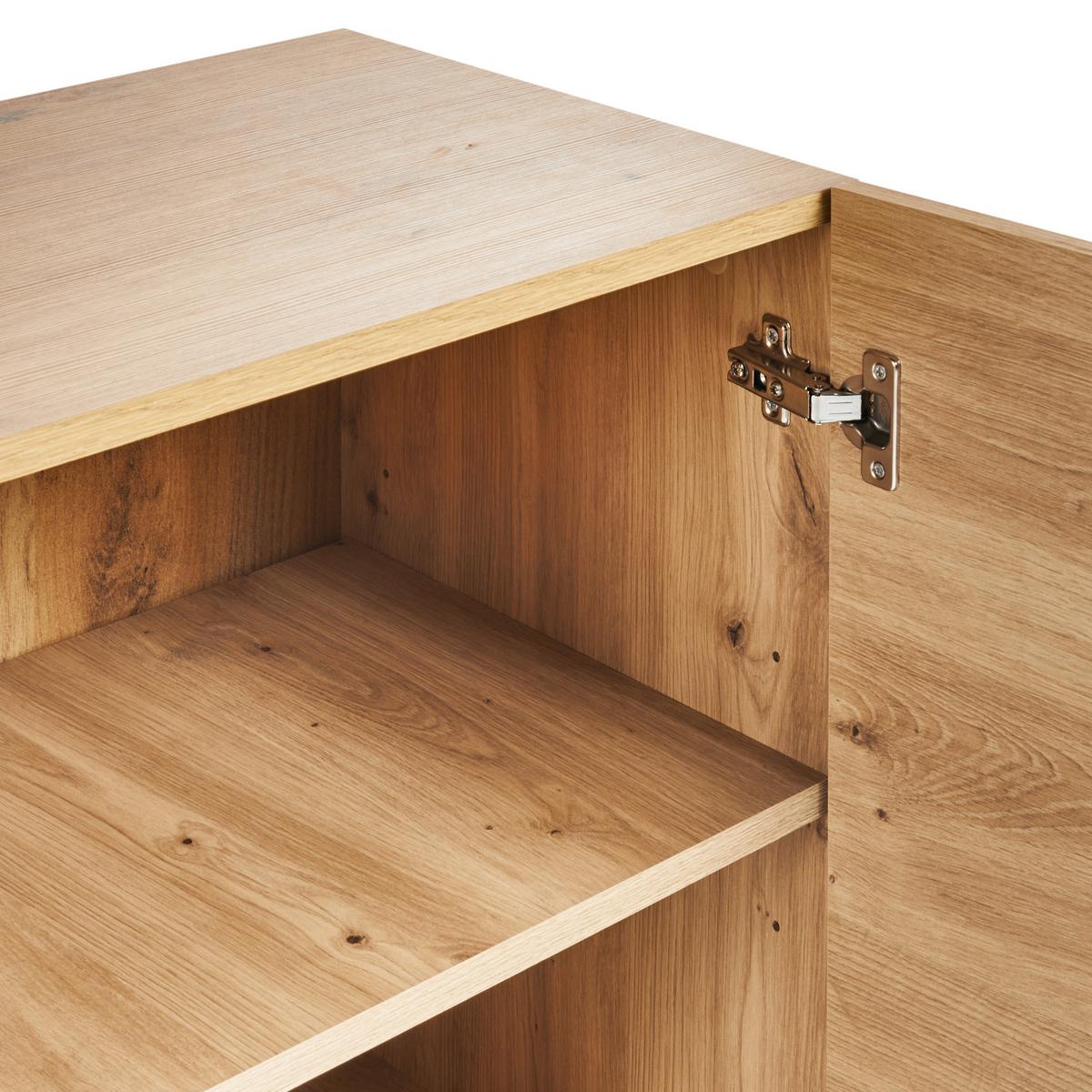SIDEBOARD mit 2 Türen Hellbraun Kenora - Braun, Holzwerkstoff (163/72/41cm) - Beliani