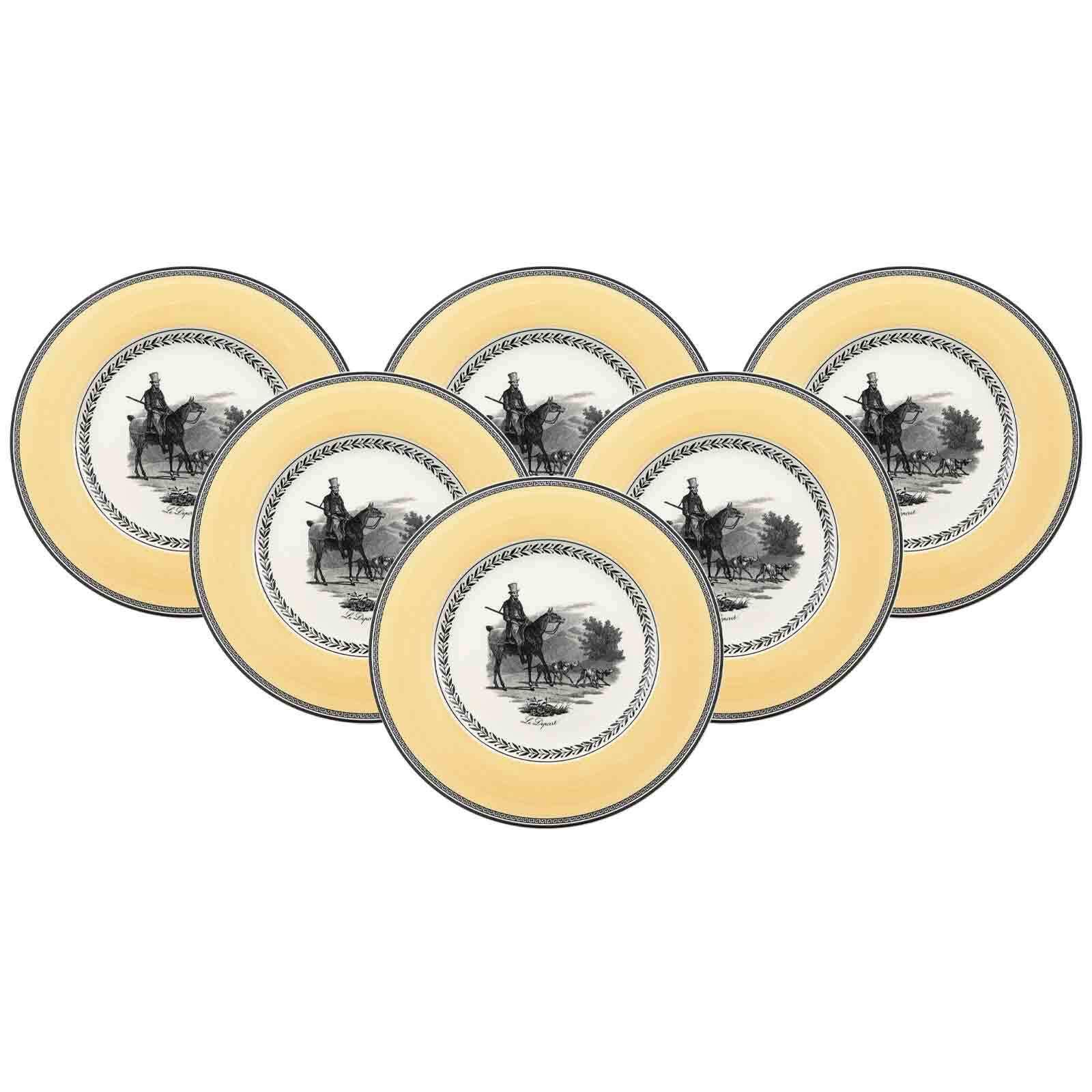 SPEISETELLER Audun Chasse weiß-grau-gelb ø 27,1 cm 6er Set - Gelb/Weiß, Keramik (27.1cm) - Villeroy & Boch